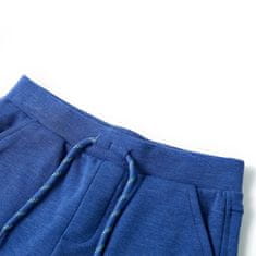 Vidaxl Otroške kratke hlače z vrvico modra melange 116