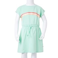 Vidaxl Otroška obleka z vrvico svetlo zelena 104