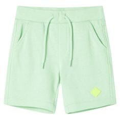 Greatstore Otroške kratke hlače z vrvico svetlo zelene 140