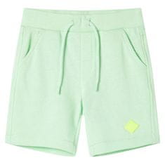 Vidaxl Otroške kratke hlače z vrvico svetlo zelene 92