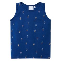 Greatstore Otroška majica brez rokavov temno modra 116