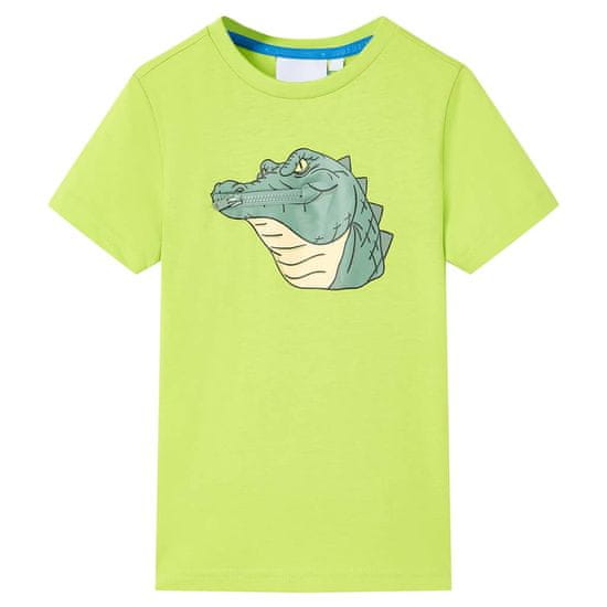 Vidaxl Otroška majica s kratkimi rokavi svetlo zelena 92