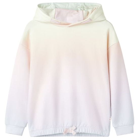 Vidaxl Otroški pulover s kapuco zvezdnato bel 128