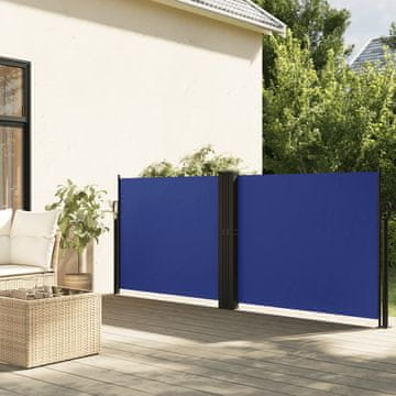 shumee Zložljiva stranska tenda modra 120x600 cm