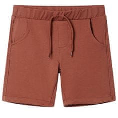 Greatstore Otroške kratke hlače z vrvico rjave 140