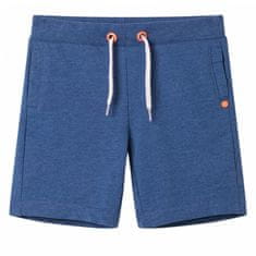 Greatstore Otroške kratke hlače z vrvico temno modra melange 104