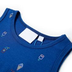 Vidaxl Otroška majica brez rokavov temno modra 128