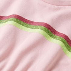Vidaxl Otroška obleka z vrvico svetlo roza 128