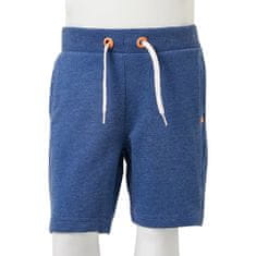 Greatstore Otroške kratke hlače z vrvico temno modra melange 104