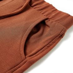 Vidaxl Otroške kratke hlače z vrvico rjave 128