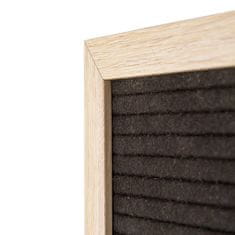 neonart Oglasna tabla 30x30cm, s črkami – lesena, svetlo rjava