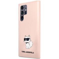 Karl Lagerfeld Ovitek Karl Lagerfeld za Samsung Galaxy S24 Ultra - Pink Silicone Choupette
