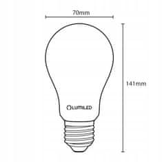 LUMILED Pametna LED žarnica E27 A70 15W = 100W 1500lm RGB CCT + bela WIFI TUYA SMART