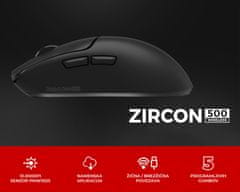 Genesis Zircon 500 brezžična miška, 10.000DPI, Bluetooth/2.4GHz/USB Type-C, črna