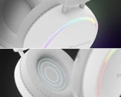 Genesis Neon 613 gaming naglavne slušalke, mikrofon, RGB LED, bela