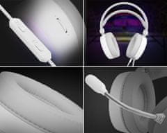 Genesis Neon 613 gaming naglavne slušalke, mikrofon, RGB LED, bela