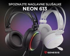 Genesis Neon 613 gaming naglavne slušalke, mikrofon, RGB LED, ćrna