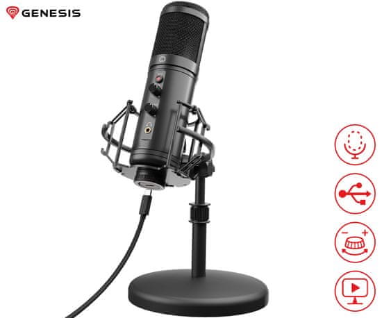 Genesis Radium 600 G2 profesionalni mikrofon, 3.5 mm Jack - odprta embalaža