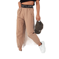 Dstreet Ženske hlače SORLIN kamelje barve uy2015 M