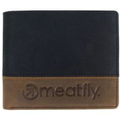 MEATFLY Moška usnjena denarnica Eddie Premium Black/Oak