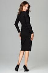 Lenitif Ženska midi obleka Teresse K477 črna S