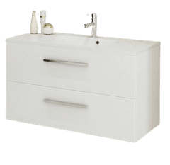 TBoss Kopalniška omarica z umivalnikom Anda 90 cm bela visoki sijaj