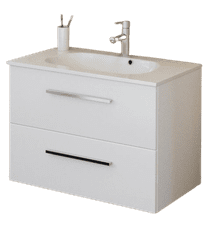 TBoss Kopalniška omarica z umivalnikom Elka 90 cm, bela visoki sijaj 