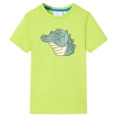 shumee Otroška majica s kratkimi rokavi svetlo zelena 128