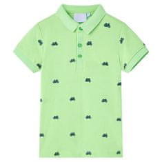 Vidaxl Otroška polo majica neon zelena 140