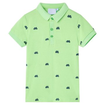 shumee Otroška polo majica neon zelena 104