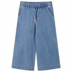 Vidaxl Otroške hlače džins modra 128