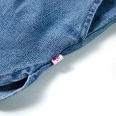Vidaxl Otroške kratke hlače džins modra 116