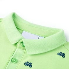 Vidaxl Otroška polo majica neon zelena 92