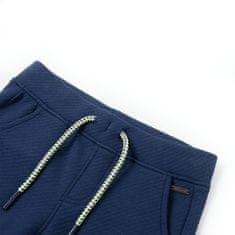 Vidaxl Otroške kratke hlače z vrvico temno modre 104