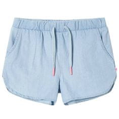 Greatstore Otroške kratke hlače nežna džins modra 116