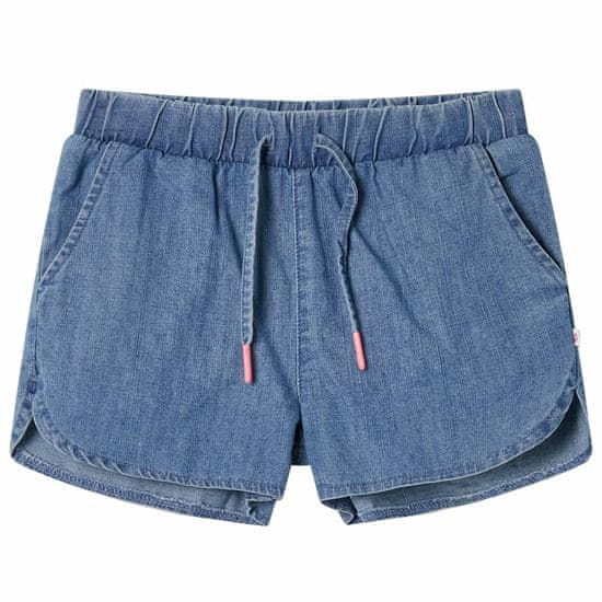 Vidaxl Otroške kratke hlače džins modra 104