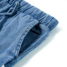 Vidaxl Otroške kratke hlače džins modra 128