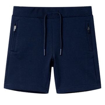Vidaxl Otroške kratke hlače, temno modre, 116