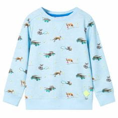 shumee Otroški pulover svetlo modra melange 104