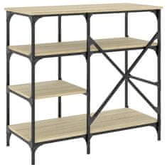 Greatstore Stojalo za peko sonoma hrast 90x40x84 cm inžen. les in kovina