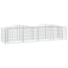 Vidaxl Obokana gabionska visoka greda 200x50x50 cm pocinkano železo