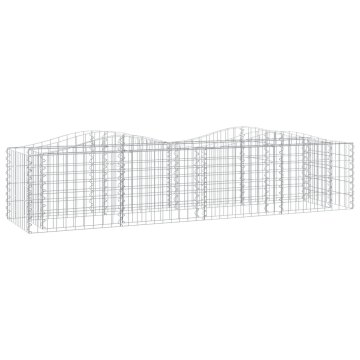 Vidaxl Obokana gabionska visoka greda 200x50x50 cm pocinkano železo