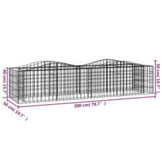 Vidaxl Obokana gabionska visoka greda 200x50x50 cm pocinkano železo