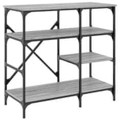 Greatstore Stojalo za peko siva sonoma 90x40x84 cm inžen. les in kovina