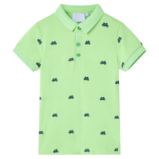 Vidaxl Otroška polo majica neon zelena 92