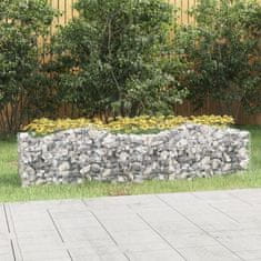 Vidaxl Obokana gabionska visoka greda 200x50x50 cm pocinkano železo