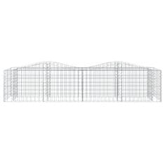 Vidaxl Obokana gabionska visoka greda 200x50x50 cm pocinkano železo