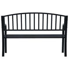 Vidaxl Vrtna klop 125 cm črno jeklo