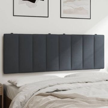 Vidaxl vidaXL Blazina za vzglavje, temno siva, 120 cm, žamet