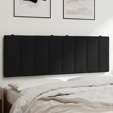 Vidaxl vidaXL Blazina za vzglavje, črna, 120 cm, žamet